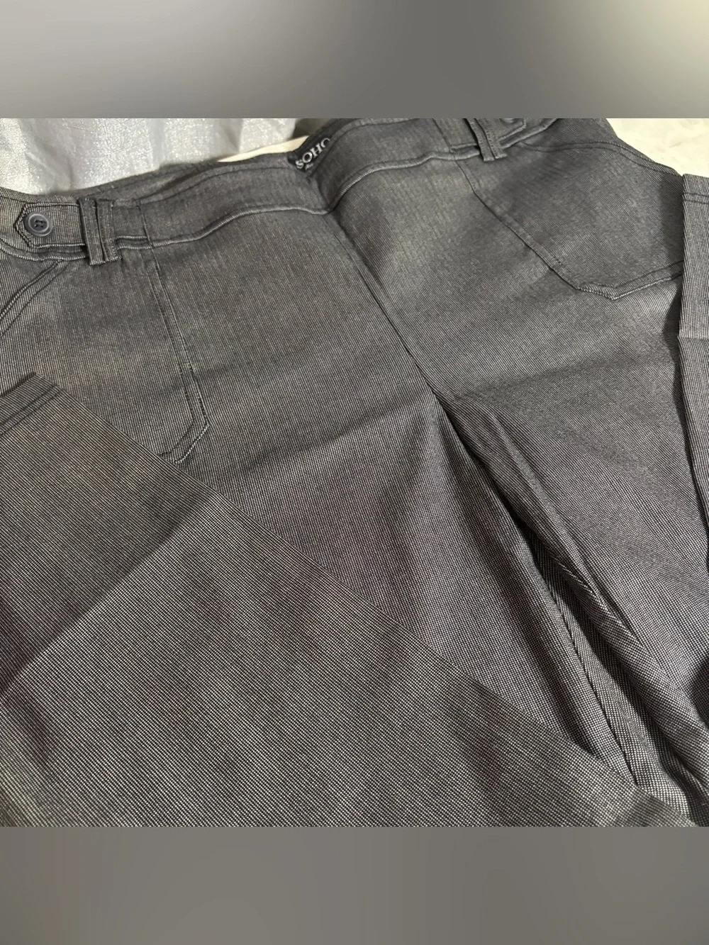 Soho dark grey pinstripe trousers woman’s XL